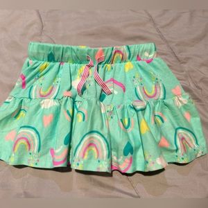 Jumping Beans Pull-On Colorful Rainbow Hearts Skort - Girls XS (4/5))